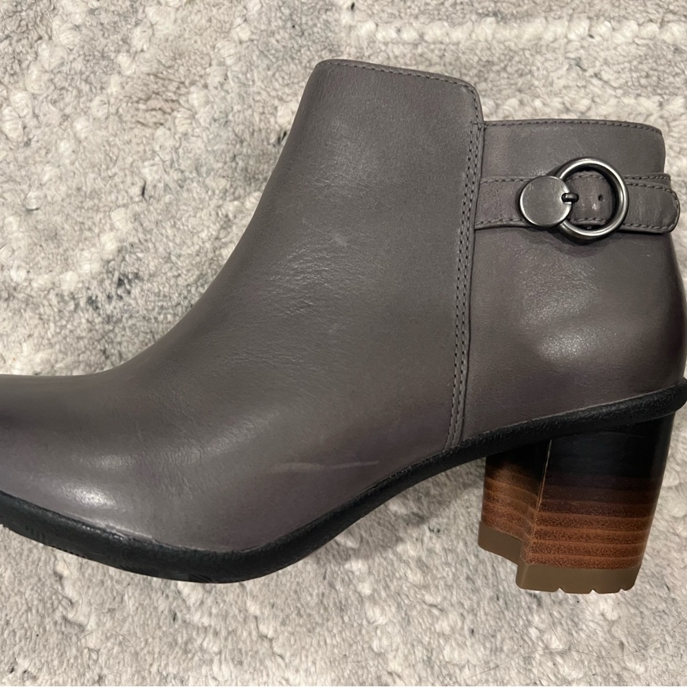 Dansko Gray Leather Ankle Boots - Picture 6 of 9